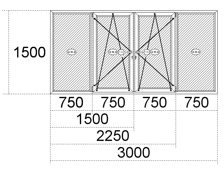 Стандартные окна ПВХ: размеры - высота и ширина Реутов